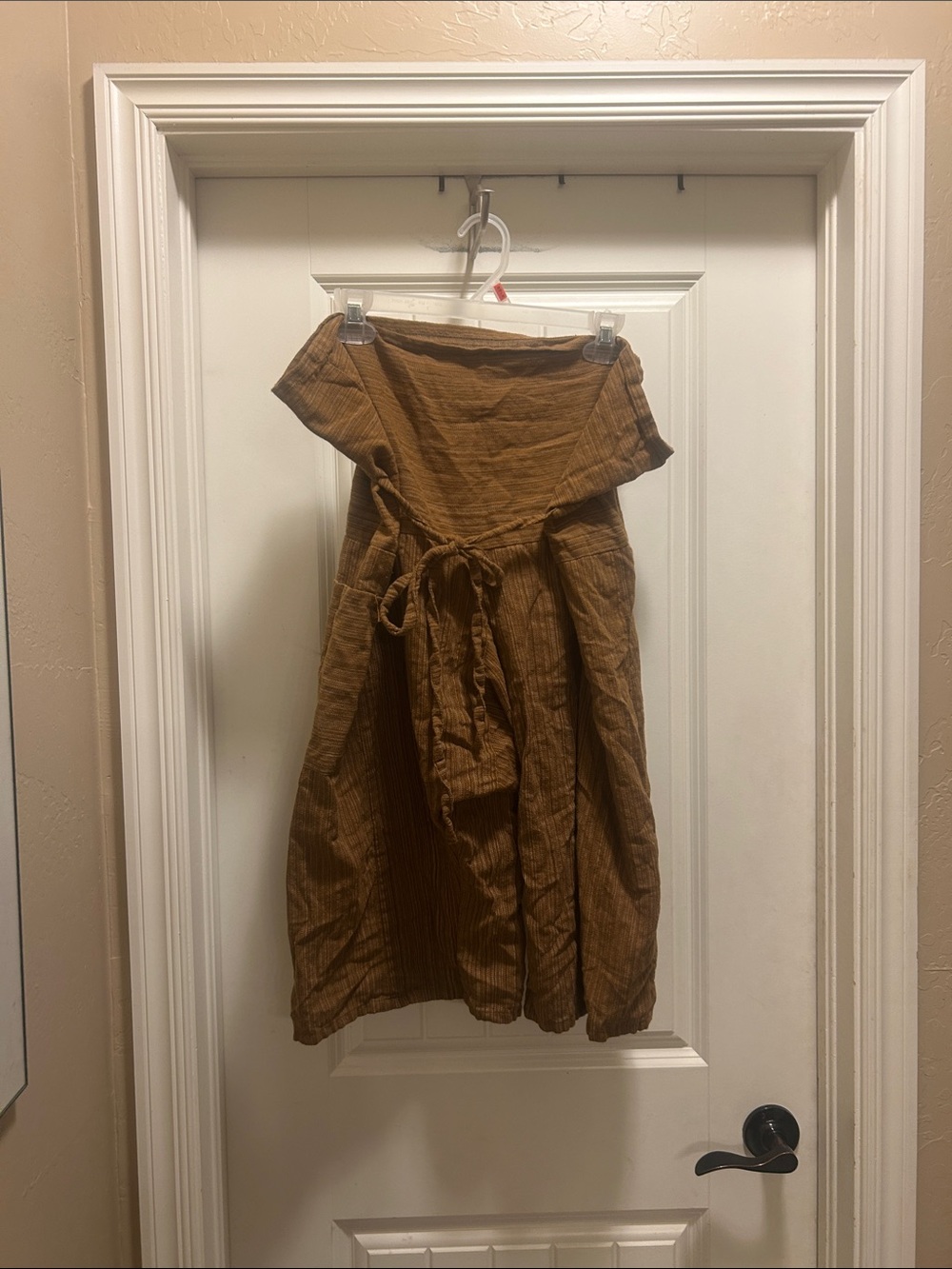 Earthbound Rust Brown one size long shorts tie wrap waist